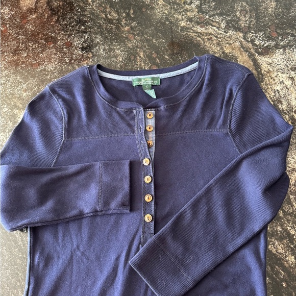 Ralph Lauren navy blue long-sleeve Henley shirt size S - Picture 4 of 8